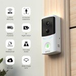 INFIYA 2K Wireless Video Doorbell Camera with Chime