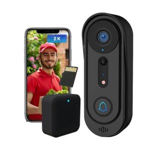 Wireless 2K Video Doorbell with AI Detection