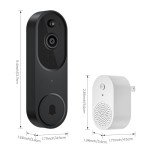 Hubposh Wi-Fi Smart Video Doorbell with Two-Way Audio