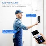 Hubposh Wi-Fi Smart Video Doorbell with Two-Way Audio