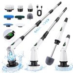 Cordless Electric Spin Scrubber with 8 Brush Heads