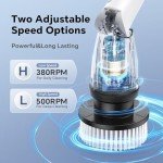 Cordless Electric Spin Scrubber with 8 Brush Heads