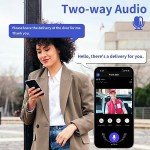 Taishixing Smart 2.4G WiFi Remote Video Doorbell Camera, Intelligent Visual Doorbell Camera Home Intercom HD Wireless Rechargeable Security Door Doorbell Camera,Two-Way Audio, Photo, with Chime