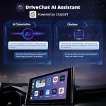 ATOTOZONE CB6 CarPlay AI Box&Android AI Box, Wireless CarPlay/Android Auto Adapter, Plug & Play CarWave Car Smart Box with AI DriveChat, GPS Track, Android 13, 2 BT, 4G LTE, 8G+128G, Black