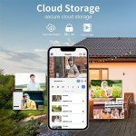 Taishixing Smart 2.4G WiFi Remote Video Doorbell Camera, Intelligent Visual Doorbell Camera Home Intercom HD Wireless Rechargeable Security Door Doorbell Camera,Two-Way Audio, Photo, with Chime