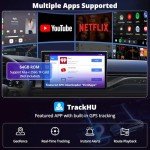 ATOTOZONE CB6 CarPlay AI Box&Android AI Box, Wireless CarPlay/Android Auto Adapter, Plug & Play CarWave Car Smart Box with AI DriveChat, GPS Track, Android 13, 2 BT, 4G LTE, 8G+128G, Black