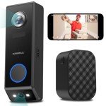 ZUMIMALL Dual Lens Doorbell Camera with Chime, 2K HD Video Doorbell Wireless Battery Solar Powered, No Monthly Fees, Wireless/Wired Installation, 2-Way Talk/IP65/Cloud/Alexa/PIR/AI/2.4G WiFi