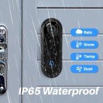 SonoxJunan HD Video Doorbell Wireless, 2.4Ghz WiFi Doorbell Camera Indoor Chime,Two-Way Audio, IP66 Weather Resistance, IR Night Vision, AI Human Detection (1080P)