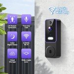 BoldHero Video Doorbell Camera 1080p Wireless Wi-Fi Camera with AI Motion Detection, Cloud Storage, Two Way Talk, Night Vison,2.4G Wi-Fi