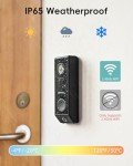 ZUMIMALL Dual Lens Doorbell Camera with Chime, 2K HD Video Doorbell Wireless Battery Solar Powered, No Monthly Fees, Wireless/Wired Installation, 2-Way Talk/IP65/Cloud/Alexa/PIR/AI/2.4G WiFi