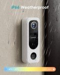 ZUMIMALL Doorbell Camera Wireless, Video Doorbell Wireless with Chime, 2 Way Audio, Voice Changer, 30s Voice Message, Anti-Theft, AI Detection, 2.4Ghz WiFi Only, Battery Powered, Work with Alexa,White