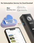 ZUMIMALL Dual Lens Doorbell Camera with Chime, 2K HD Video Doorbell Wireless Battery Solar Powered, No Monthly Fees, Wireless/Wired Installation, 2-Way Talk/IP65/Cloud/Alexa/PIR/AI/2.4G WiFi