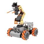 LewanSoul Robotic Arm for Raspberry Pi AI Vision MatserPi Open Source Mecanum Wheel Chassis Robot Car Kit 5 DOF/Axis Smart Robotic Arm DIY Robot, with Raspberry Pi 4B 4GB
