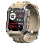 ALKAI Smart Watch Rugged and Military with 5ATM Waterproof Bluetooth Call(Answer/Dial Calls) AI Assistant, Long-Lasting Battery Life, Multiple Sports Tracking, Health Monitoring, 2.02'' HD Display