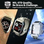 ALKAI Smart Watch Rugged and Military with 5ATM Waterproof Bluetooth Call(Answer/Dial Calls) AI Assistant, Long-Lasting Battery Life, Multiple Sports Tracking, Health Monitoring, 2.02'' HD Display