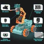 LewanSoul Robotic Arm for Raspberry Pi AI Vision MatserPi Open Source Mecanum Wheel Chassis Robot Car Kit 5 DOF/Axis Smart Robotic Arm DIY Robot, with Raspberry Pi 4B 4GB