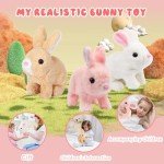 mugroxa Bunny - My Realistic Bunny Toy, Interactive Bunny Realistic Bunny - Jumping, Twitching, and Shaking Ears, Bunny Realistic Bunny Toy, Bunny Realistic Bunny, Realistic Bunny Toys