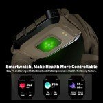 ALKAI Smart Watch Rugged and Military with 5ATM Waterproof Bluetooth Call(Answer/Dial Calls) AI Assistant, Long-Lasting Battery Life, Multiple Sports Tracking, Health Monitoring, 2.02'' HD Display
