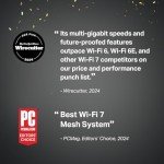TP-Link Tri-Band WiFi 7 BE10000 Whole Home Mesh System (Deco BE63) - 6-Stream 10 Gbps, 4X 2.5G Ports Wired Backhaul, 4X Smart Internal Antennas, VPN, AI-Roaming, MU-MIMO, HomeShield (3-Pack)