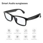 Bluetooth Audio Smart Blue Light Glasses for Men & Women, Blue Light Filtering & Open Ear Sound Smart Glasses with Mic & Speakers - Touch & Voice Assistant Compatible for Office,Music,Answering Calls