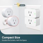 Linkind Matter Smart Plug, Work with Apple Home, Siri, Alexa, Google Home, SmartThings, Smart Outlet 15A/1800W Max, Smart Home Automation, APP Remote Control,Timer&Schedule, 2.4G Wi-Fi Only, 4 Pack