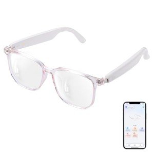 Smart AI Translator Glasses, Clear Blue Light Glasses for Woman, Simultaneous Interpretation Eyeglasses for 110+ Languages, Real-Time Translation,Remote Shooting, language translator for Business