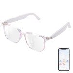Smart AI Translator Glasses, Clear Blue Light Glasses for Woman, Simultaneous Interpretation Eyeglasses for 110+ Languages, Real-Time Translation,Remote Shooting, language translator for Business