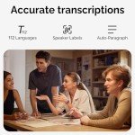 AI Voice Recorder, PLAUD NotePin Voice Recorder, App Control, AI Notetaker, AI Transcribe & Summarize Support 112 Languages, 64GB Memory, Audio Recorder for Lectures, Meetings, Gray