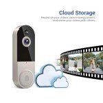 HubFlashy 1080P Wireless Doorbell Video Camera, AI Human Detection, Chime Ringer Included, 2.4G WiFi, Night Vision, Instant Alerts, 2-Way Audio, Cloud Storage, Indoor Outdoor Surveillance
