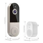 HubFlashy 1080P Wireless Doorbell Video Camera, AI Human Detection, Chime Ringer Included, 2.4G WiFi, Night Vision, Instant Alerts, 2-Way Audio, Cloud Storage, Indoor Outdoor Surveillance