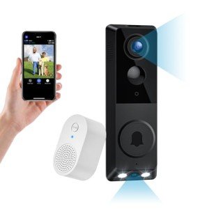 ClipBlur 1080p Dual Camera Wireless Video Doorbell with Chime, 2.4G Wi-Fi, Color Night Vision, Intelligent Alerts Powered by AI, Two-Way Talk, Cloud Service