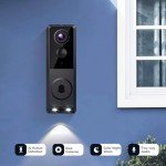 ClipBlur 1080p Dual Camera Wireless Video Doorbell with Chime, 2.4G Wi-Fi, Color Night Vision, Intelligent Alerts Powered by AI, Two-Way Talk, Cloud Service