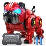 Lterfear Robot Dog for Kids, Remote Control Robot Rechargeable Programing Stunt Robo Dog with Sing, Dance, Touch Function, Robotic Dog Toy for Boys Ages 5 6 7 8 9 10+ Birthday Gifts, Red