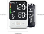 Blood Pressure Monitor Automatic Upper Arm Machine Accurate Adjustable Digital BP Cuff Kit Led Backlit Display 2 Users 240 Sets Memory Includes Storage Bag White