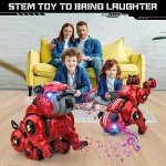 Lterfear Robot Dog for Kids, Remote Control Robot Rechargeable Programing Stunt Robo Dog with Sing, Dance, Touch Function, Robotic Dog Toy for Boys Ages 5 6 7 8 9 10+ Birthday Gifts, Red