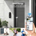 BoldHero 1080p Video Doorbell Camera Wireless Wi-Fi Cam with, AI Motion Detection Two Way Talk, Night Vison, Cloud Storage, Battery Powered, 2.4G Wi-Fi only