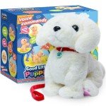 Team Power Voice Command Labrador Puppy Robot Dog - Interactive Plush Pet Kids Toys, Knows 6 Tricks and Likes Walks, Stuffed Animal Toddler Toys for Girls and Boys 3 Year Old and Above Gifts