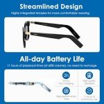GetD Wireless Bluetooth Sunglasses for Men and Women,Smart Sunglasses Open Ear Voice Control and Calling with Speakers,Smart Audio Glasses with AI Assistant &Translation for Traveling Driving