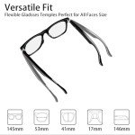 More than Lens AI Translator Smart Glasses for Men Women, Bluetooth Audio Glasses with Photochromic Transition Lenses, Voice Assistant, Open Ear Lighweight Eyeware, White