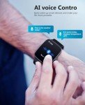 AI Voice-Controlled Smart Watches with 1.85" Screen - IP68 Waterproof, 24/7 Heart Rate Monitoring, Stress/Sleep/SpO2 Tracker, 100+ Sports Modes, Weather, Compatible with Android & iOS, Black