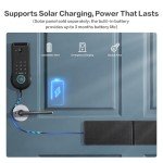 Lockin Veno Pro Palm Vein Video Smart Lock with 2K 180° Camera, Video Doorbell, Fingerprint Recognition, AI Motion Detection, IP65, App Control, 32GB Storage, No Extra Base Required, No Monthly Fee