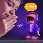 Meteer AI Voice Chat Robot Toys, Auto Music Recognition and Dance to The Beat, Bluetooth Stereo & App Control, Birthday Party Gifts for Kids Age 3+