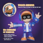 Meteer AI Voice Chat Robot Toys, Auto Music Recognition and Dance to The Beat, Bluetooth Stereo & App Control, Birthday Party Gifts for Kids Age 3+