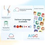 BubblePal Blue- AI Interactive Toy, Advanced Endless Talking Toy, Long-Term Interactions Memory Function, Friend, Mentor, Unique Gift for Girls & Boys, Support Update