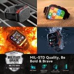 HIDAMEL Smart Watches for Men - (Answer/Make Calls) Rugged Military Designed, 5ATM Waterproof, 70+ Sports Modes, AI Voice Assistant, 1.85" HD Display, Compatible for Android and iOS