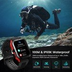 HIDAMEL Smart Watches for Men - (Answer/Make Calls) Rugged Military Designed, 5ATM Waterproof, 70+ Sports Modes, AI Voice Assistant, 1.85" HD Display, Compatible for Android and iOS