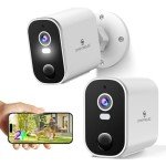 Security Cameras Wireless Outdoor 2K: Battery Powered WiFi Camera with AI Motion Detection for Home - Color Night Vision Spotlight Siren Alarm 2-Way Talk IP65 Waterproof Cloud TF Storage 2 Pack