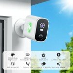 Security Cameras Wireless Outdoor 2K: Battery Powered WiFi Camera with AI Motion Detection for Home - Color Night Vision Spotlight Siren Alarm 2-Way Talk IP65 Waterproof Cloud TF Storage 2 Pack