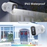 Security Cameras Wireless Outdoor 2K: Battery Powered WiFi Camera with AI Motion Detection for Home - Color Night Vision Spotlight Siren Alarm 2-Way Talk IP65 Waterproof Cloud TF Storage 2 Pack