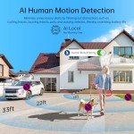 Security Cameras Wireless Outdoor 2K: Battery Powered WiFi Camera with AI Motion Detection for Home - Color Night Vision Spotlight Siren Alarm 2-Way Talk IP65 Waterproof Cloud TF Storage 2 Pack